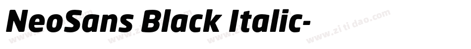 NeoSans Black Italic字体转换